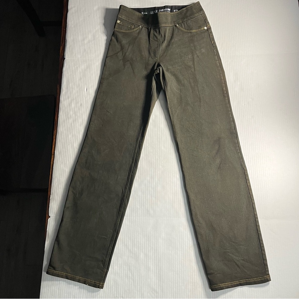 Nygard Slims Luxe Denim Brown Straight Leg Pants Women’s  Dress Casual SZ 6/8